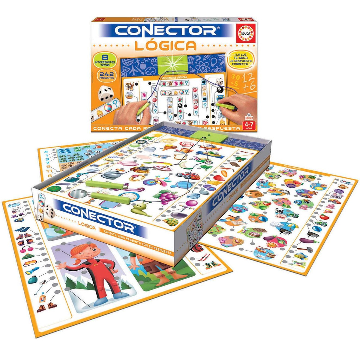 Juego Conector Logica 242 Preguntas 8 Temas Educa Trex