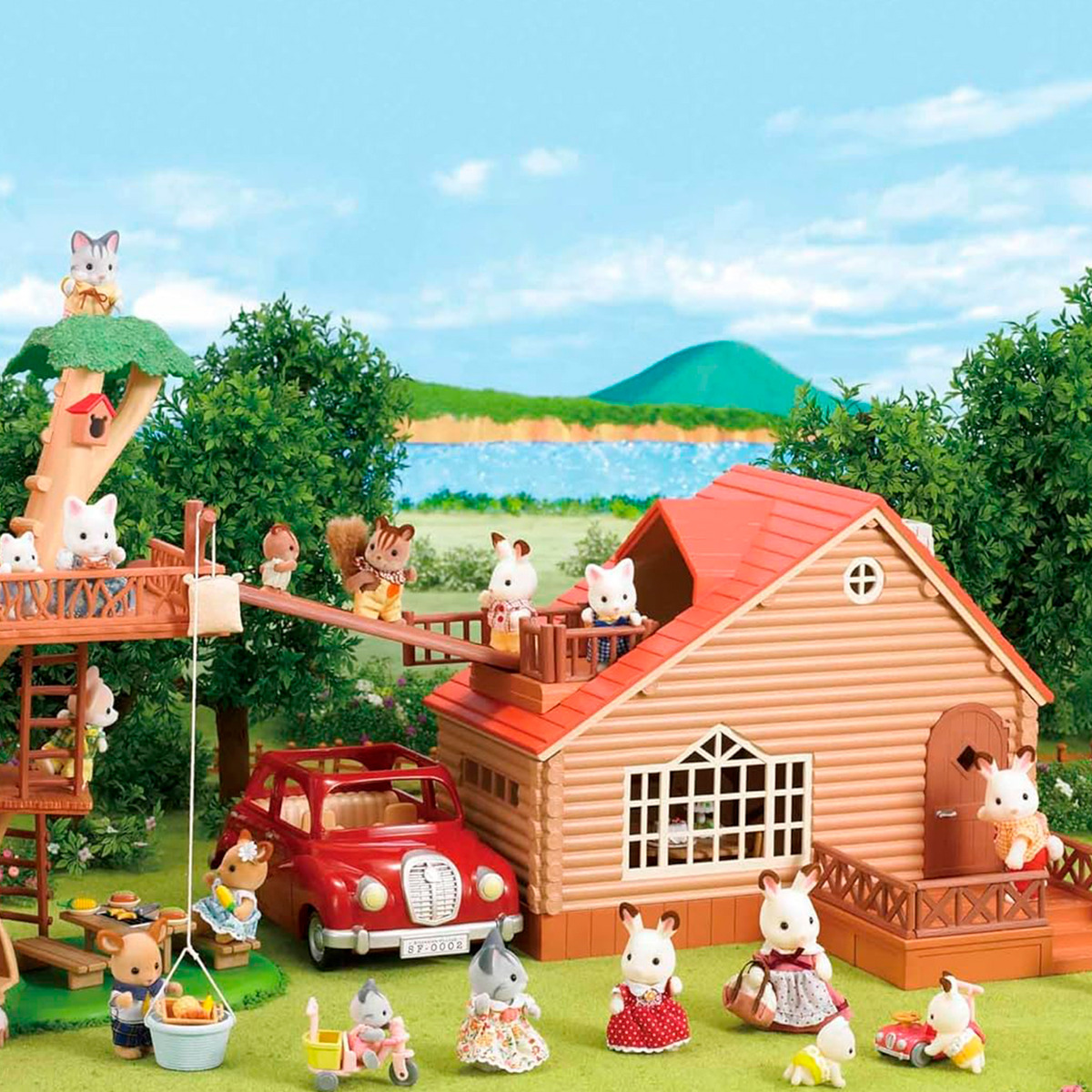 Sylvanian Families Casa Cabaña + Accesorios Juguete Niños Tx