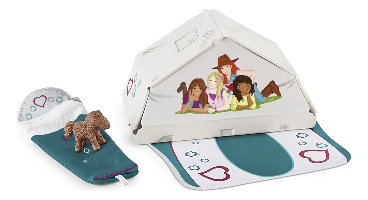 Juego Set Acesorios Camping + Accesorios Farm World Schleich