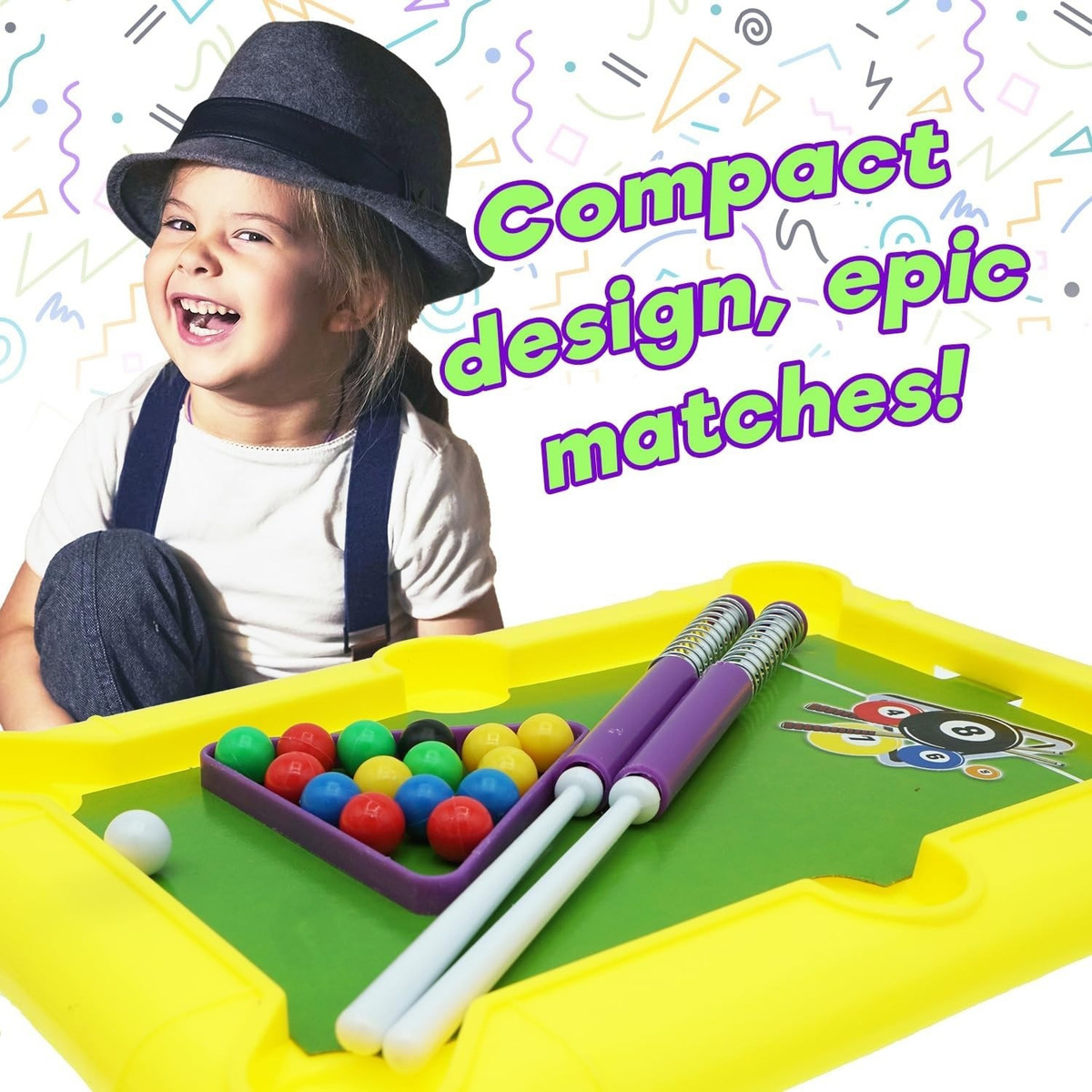 Mini Mesa Pool Billar Infantil Juego De Mesa Tabla Ja Ru Tx