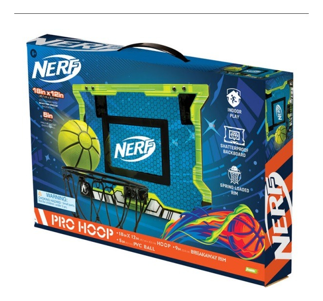 Aro De Basketball Tablero + Red + Pelota Nerf Franklin Trex