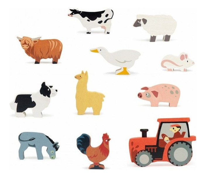 Figura Granja Pollo Juguete Madera Tender Leaf Toys Trex
