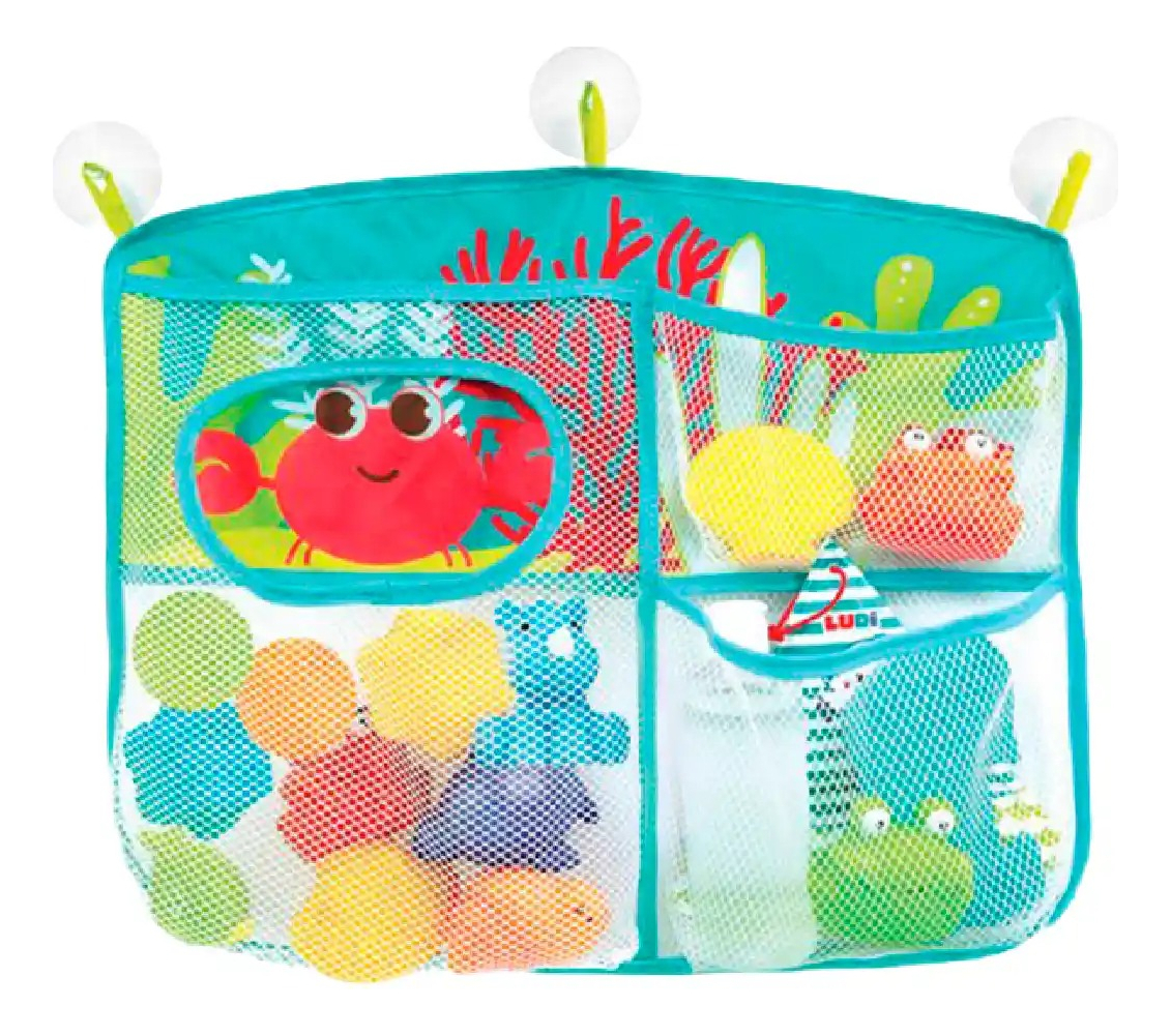 Organizador De Baño Para Bebe Ludi Diseño Cangrejo Colorido