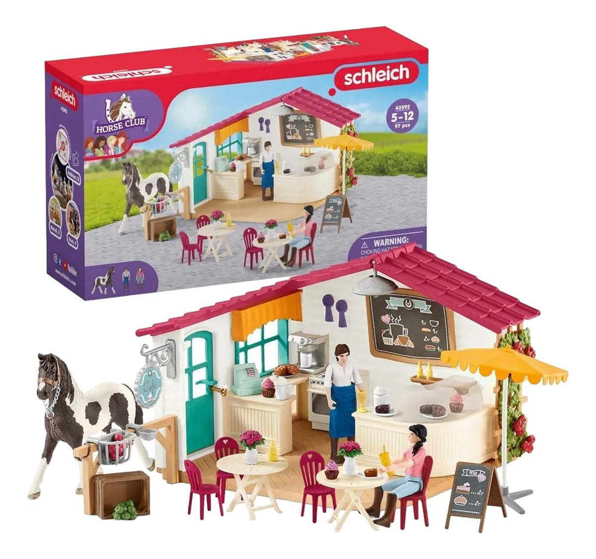Figura Coleccionable Schleich Cafe Ecuestre 97pcs 5-12 42592