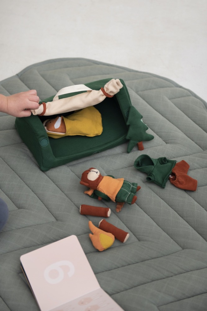 Marionetas Mundo Peluches Camping Talle L Acampada T-rex