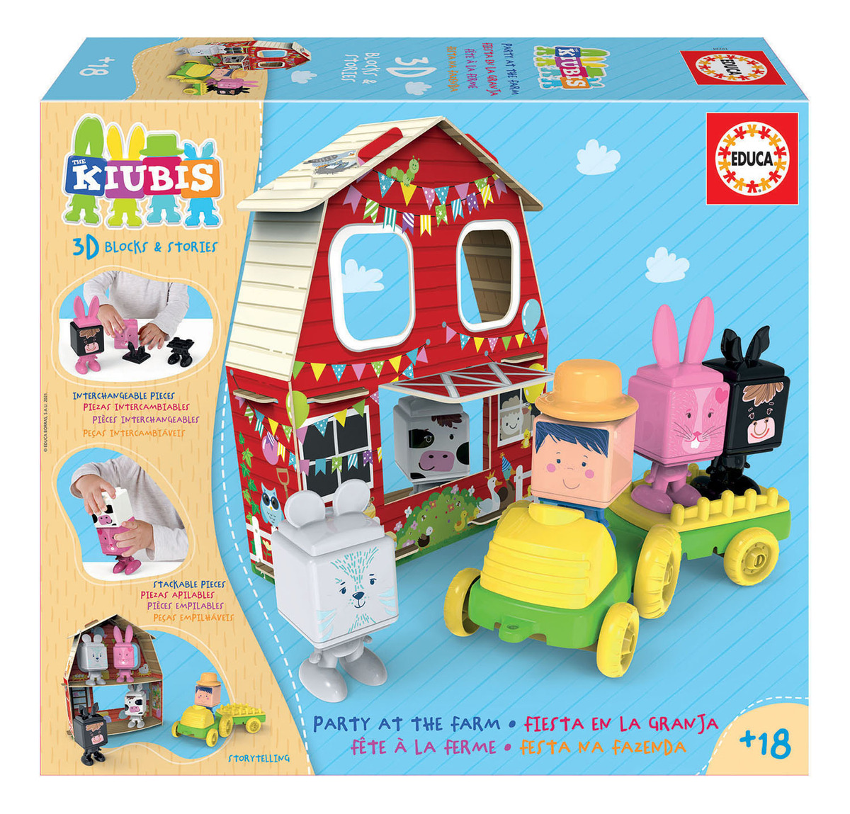 Rompe Cabezas Arma Tu Granja Kiubis 3d Educa Infantil Trex