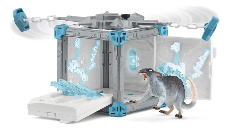 Set Figuras Jaula Monstruos Rata Hielo Eldrador Schleich Tx