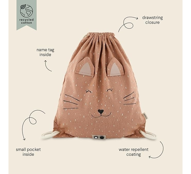 Bolso Mochila Trixie Animales Infantil Escolar Impermeable