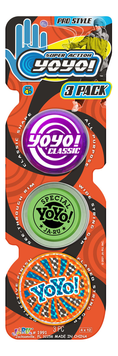 Pack Yoyo X3 Diseños Especiales Super Action Ja Ru Trex