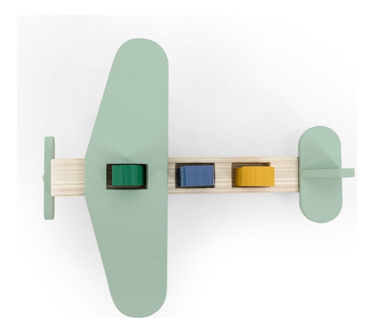 Avion Avioneta + Animales Madera Trixie Ruedas Infantil Tx