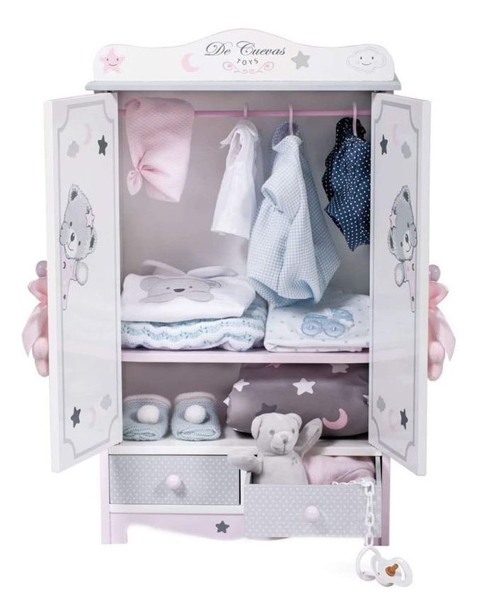 Armario De Madera Sky De Cuevas P/ Muñecas Niños Infantil