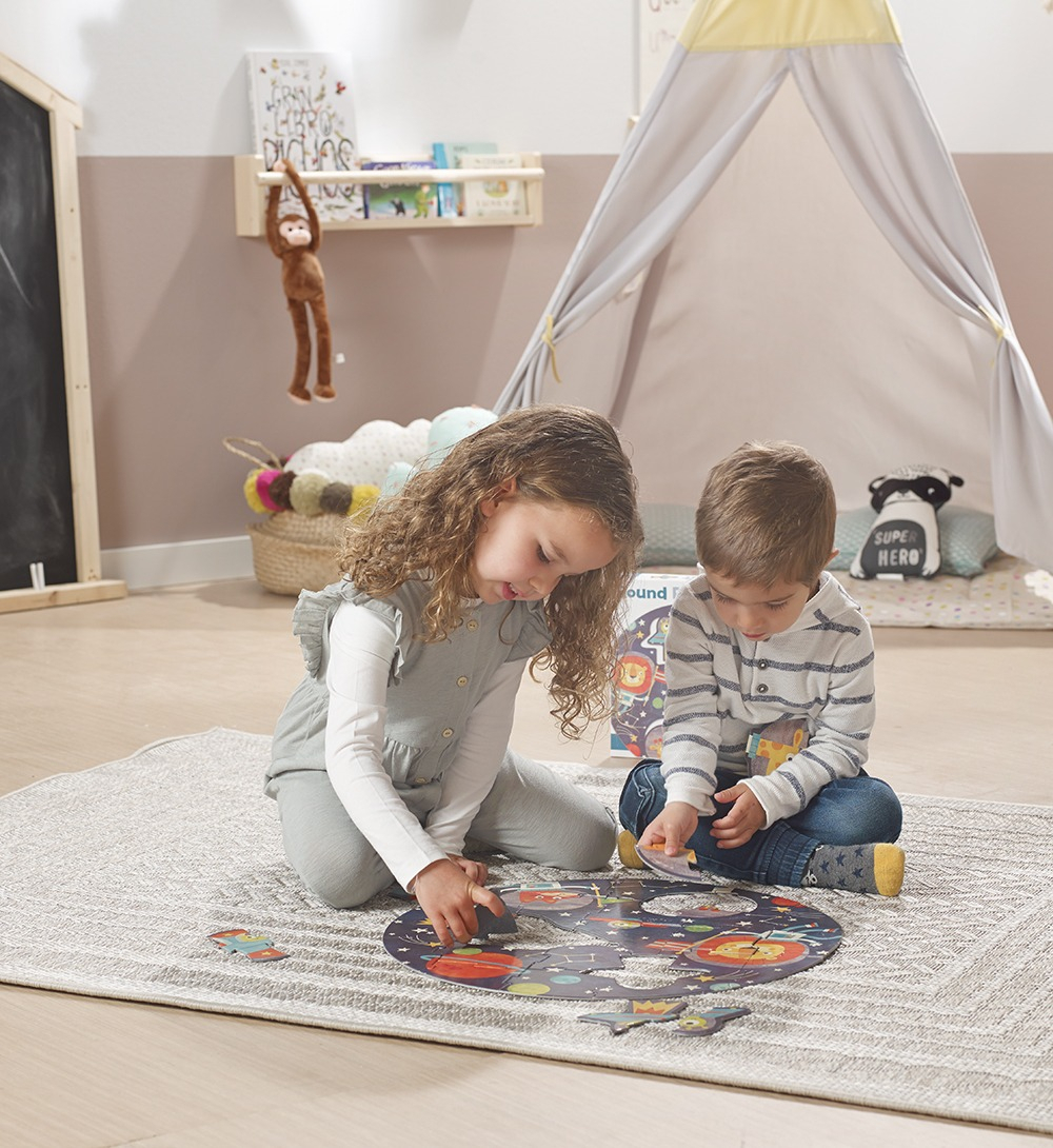 Set Puzzle Viaje Espacial Rompecabezas Niños Educa Animales