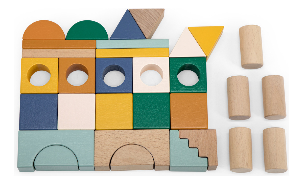 Juego Didactico Bloques Madera Animales Trixie Infantil Tx