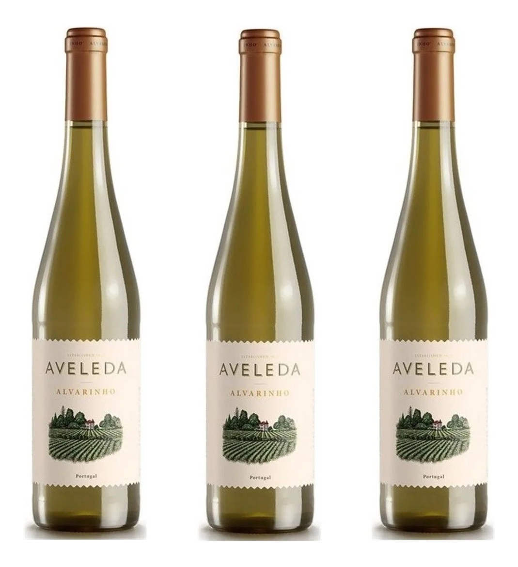 Combo X3 Vino Aveleda Alvarinho Loureiro 750 Ml Premium Trex