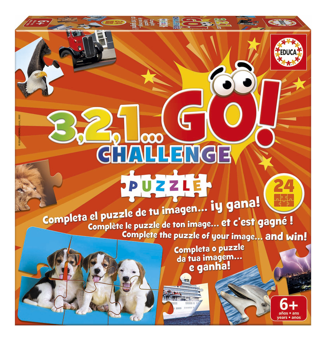 Juego Infantil 3, 2, 1... Go! Completa Puzzle Educa Trex