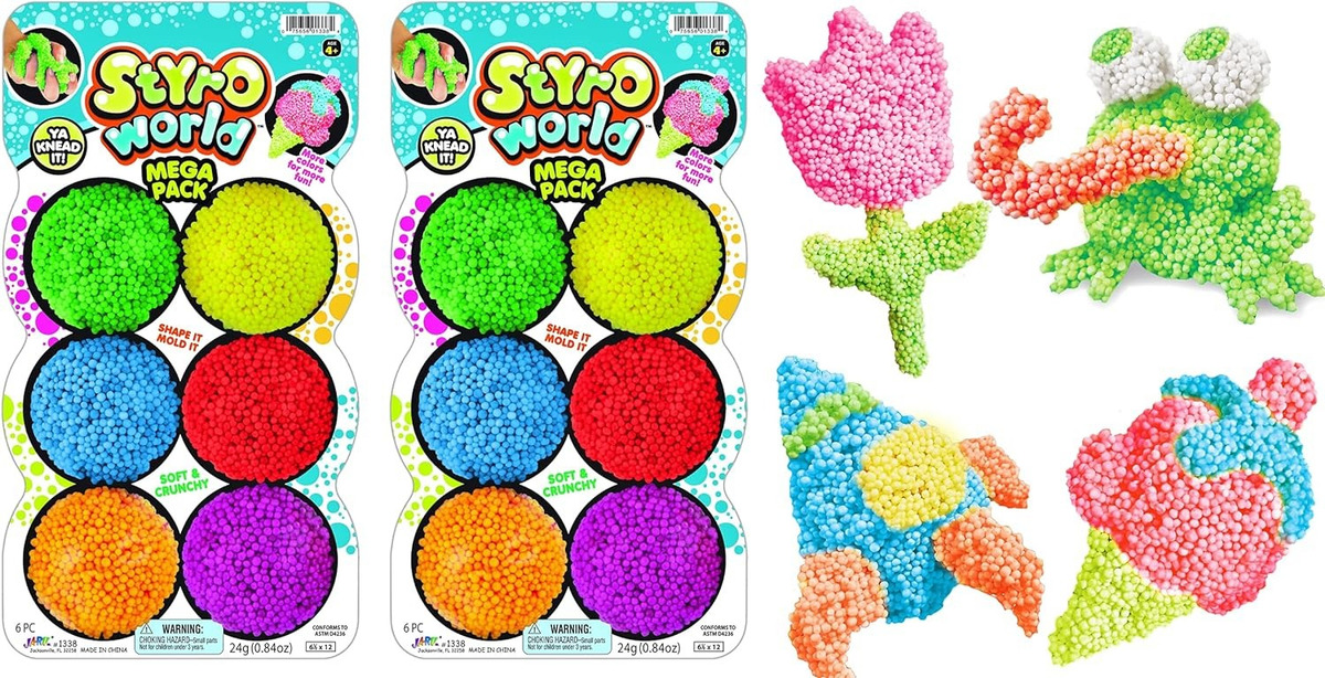 Masa Molde Bolitas Recreacion Mega Pack X6 Ja Ru Infantil Tx