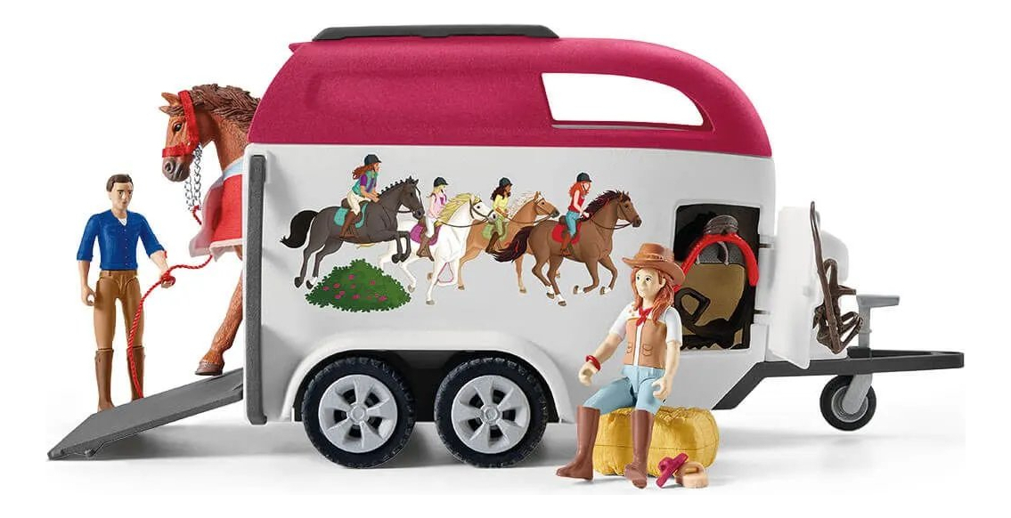 Aventuras Caballo Coche Remolque Schleich Niños Divierte Tx