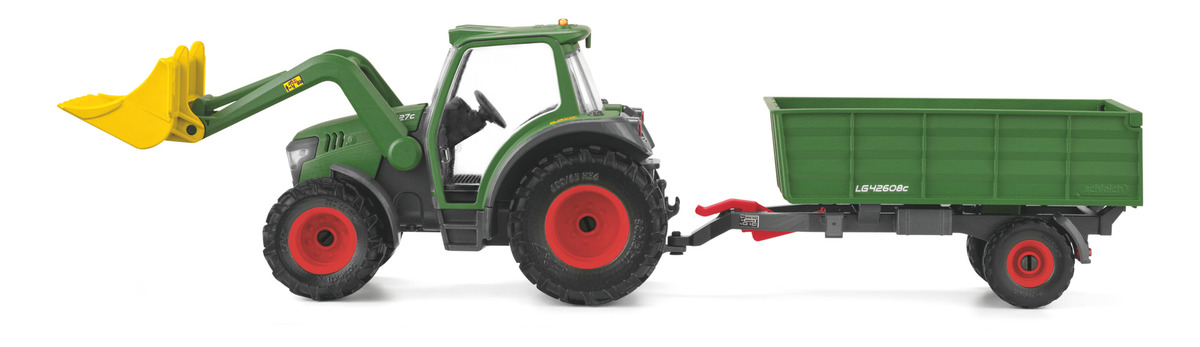 Set Figuras Tractor Con Trailer Granja Animal Schleich Trex