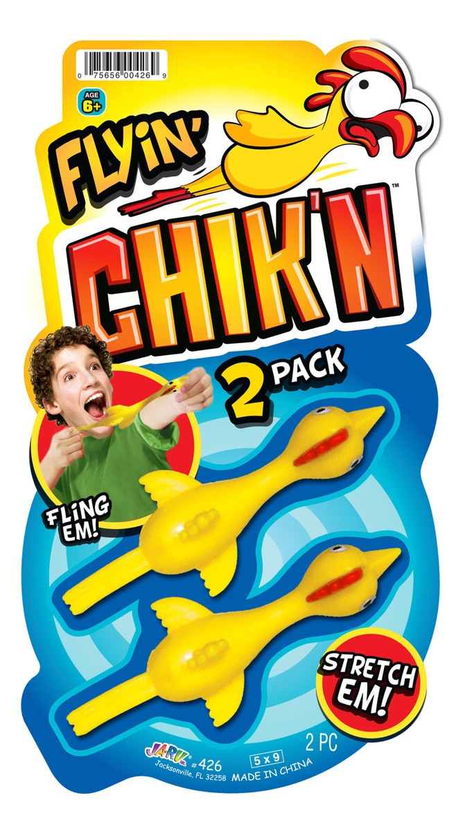 Pollo Volador Ule X2 Juguete Estirable Ja Ru Goma Trex