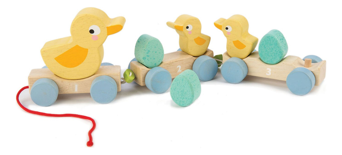 Juego Arrraste Patitos Ruedas Madera Tender Leaf Infantil Tx