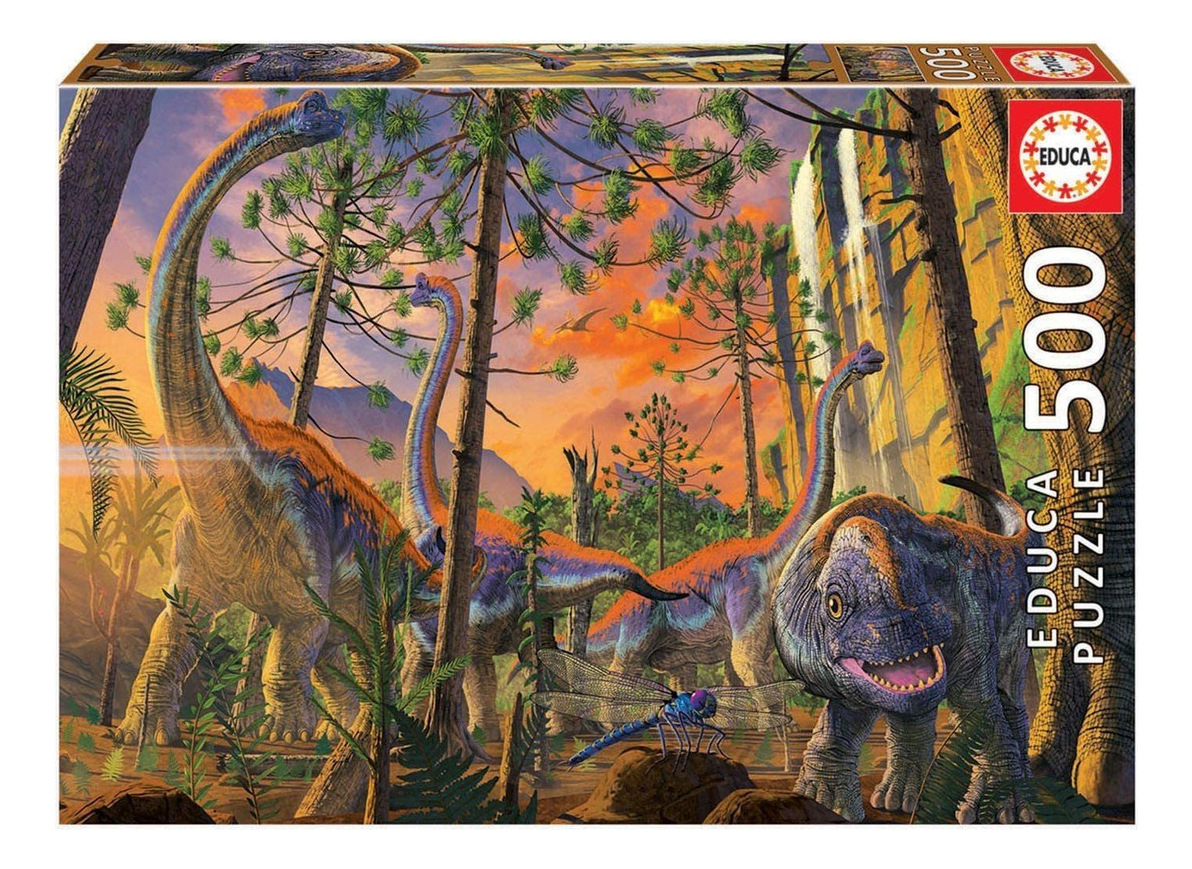 Puzzle Rompecabeza Paisaje Dinosaurios 500 Piezas Educa Tx