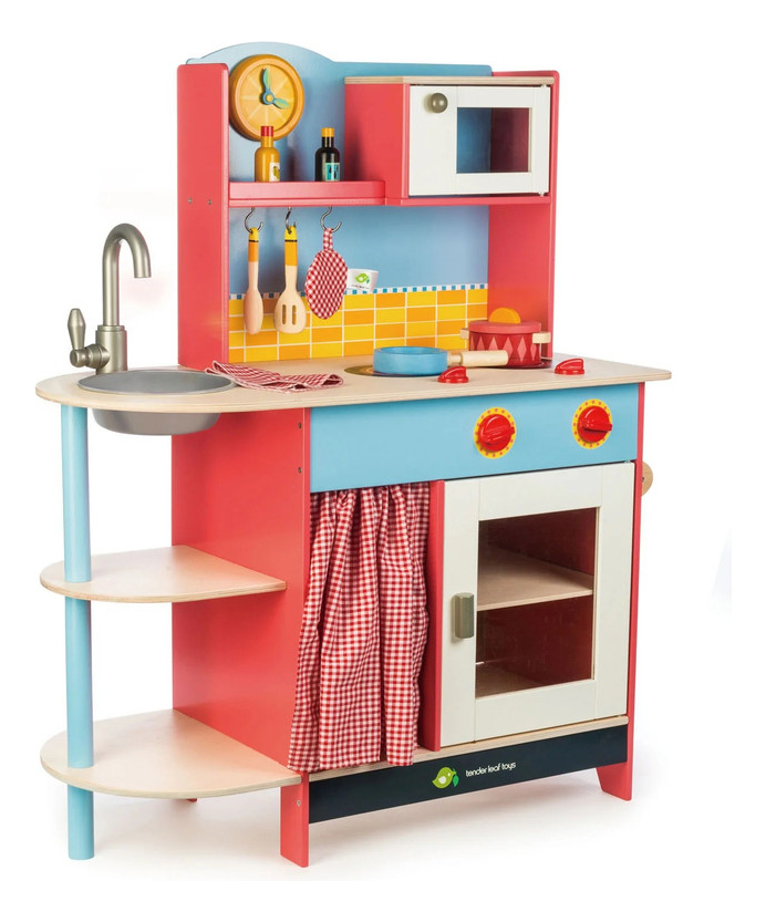 Gran Cocina Tender Leaf Divertida Juguetes Madera Niño Tx