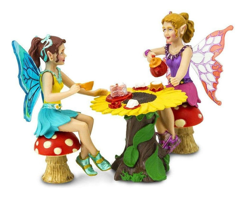 Set Fiesta Reunión Té Hada Safari Figura Muñeco Realista Tx