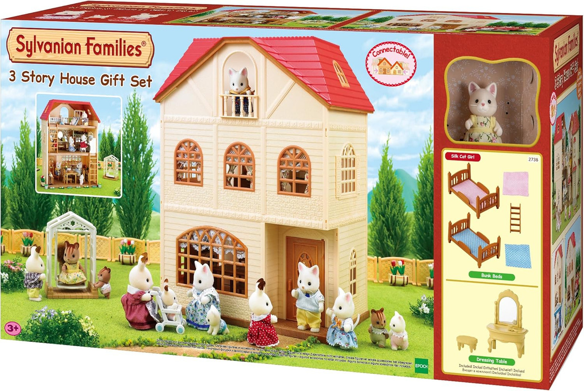 Sylvanian Families Casa De 3 Pisos Juguete + Figura Trex ®