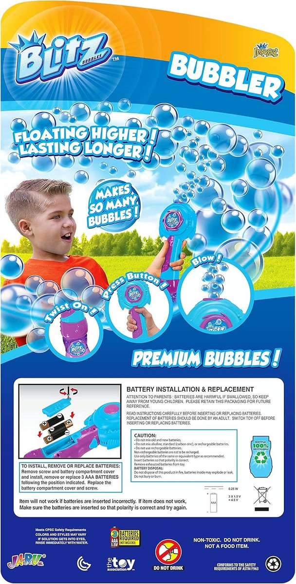 Burbujero Automático Infantil Maquina De Super Burbujas Jaru
