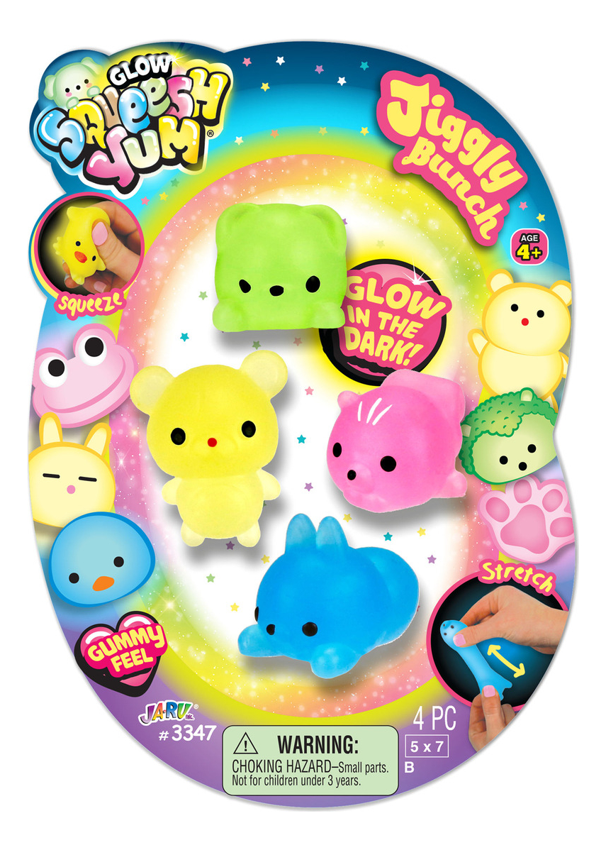 Jaru Jiggly Squeshee Kawai Mini Animalitos X4 Tiktok Trex