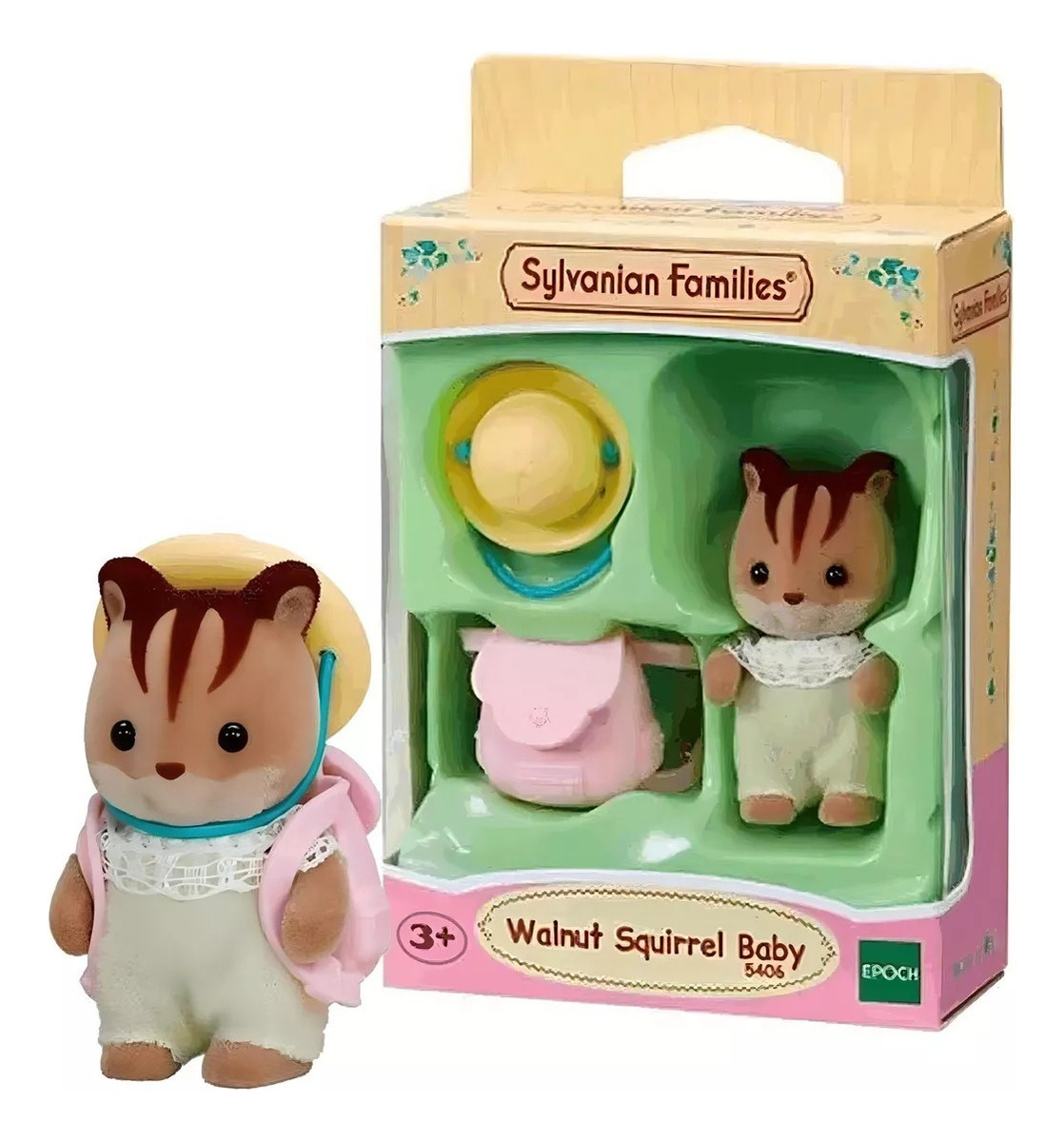 Figura Bebe Ardilla + Acc Sylvanian Families Ternurines Tx
