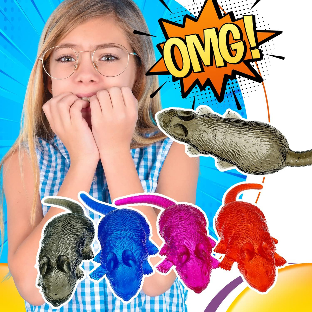Amansaloco Ratón Apretar Fidget Toy Bromas Diversion Trex