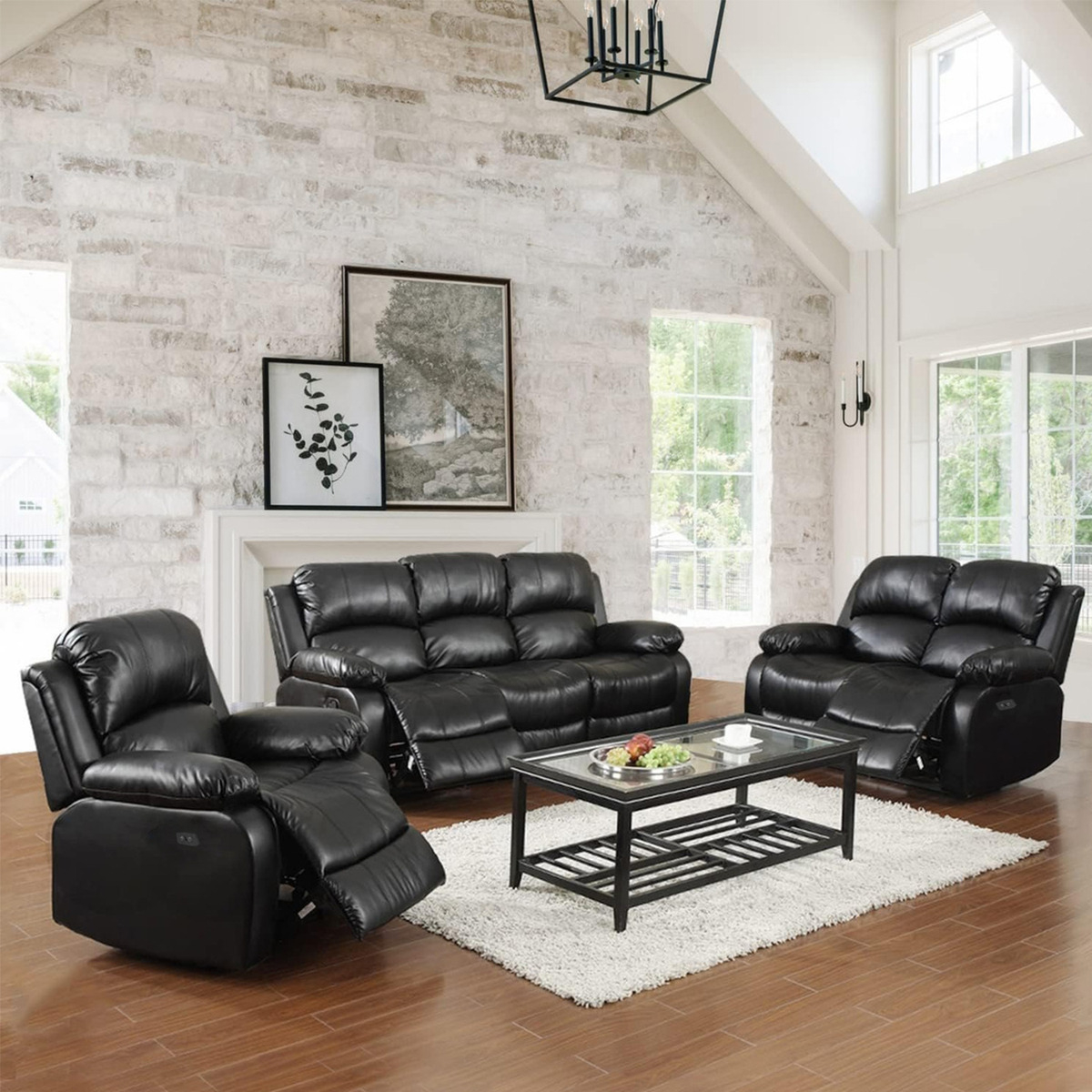 Sillón Reclinable 2 Cuerpos Masajeador Electrico Living Trex
