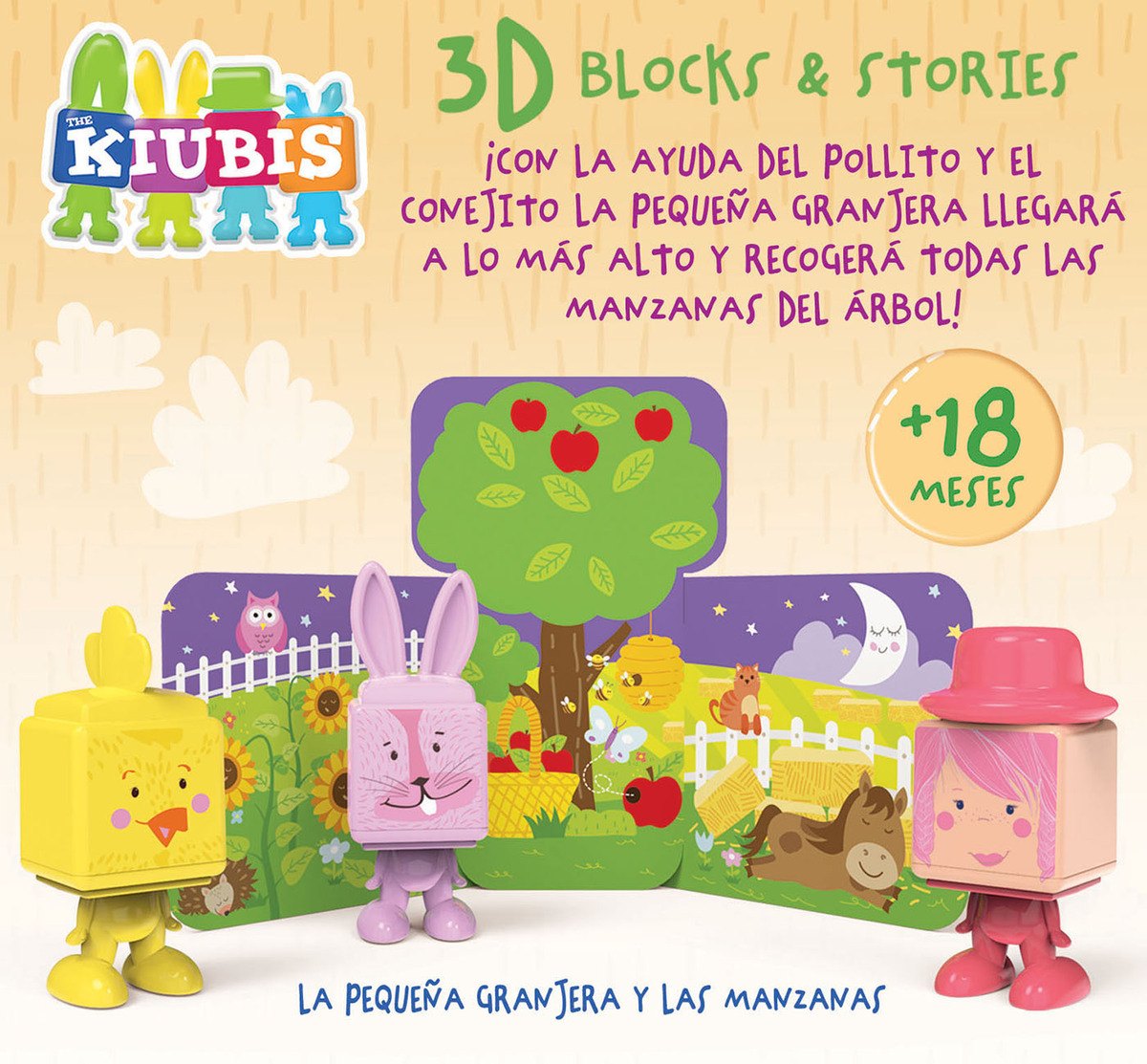 Juego Bebe Kiubis Granjera Manzanas Baby Educa Trex