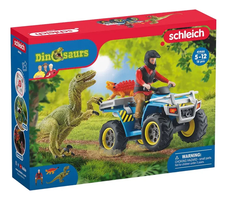 Figura Coleccionable Schleich Escape Del Velociraptor