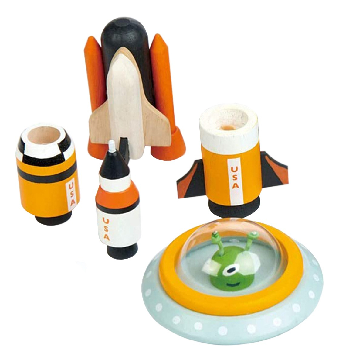 Juguete Aventura Espacial Cohete Madera Tender Leaf Trex ®