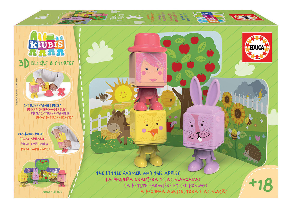 Juego Bebe Kiubis Granjera Manzanas Baby Educa Trex