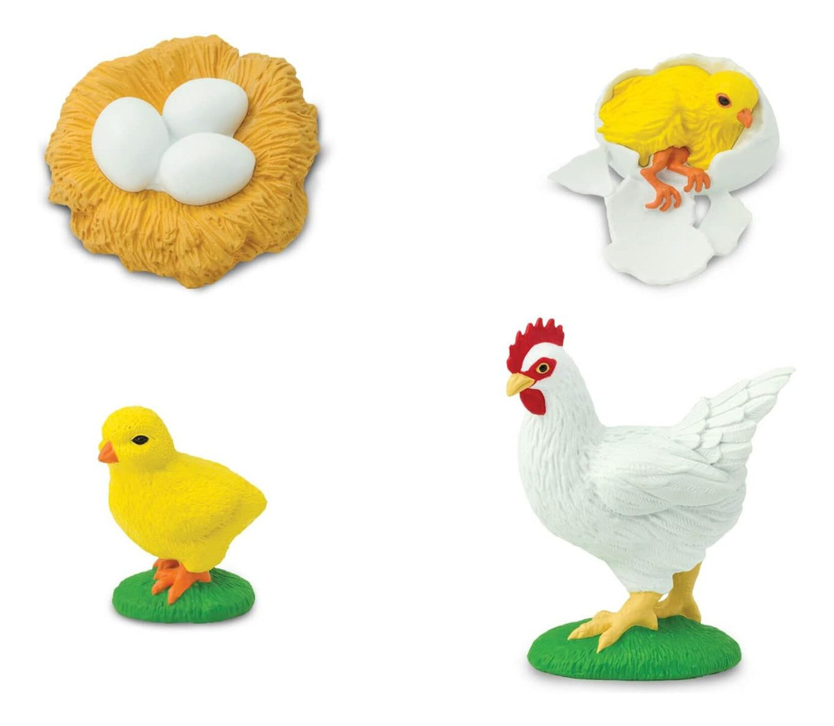 Figura El Ciclo De Vida Gallina Pollo Safari Coleccion Trex
