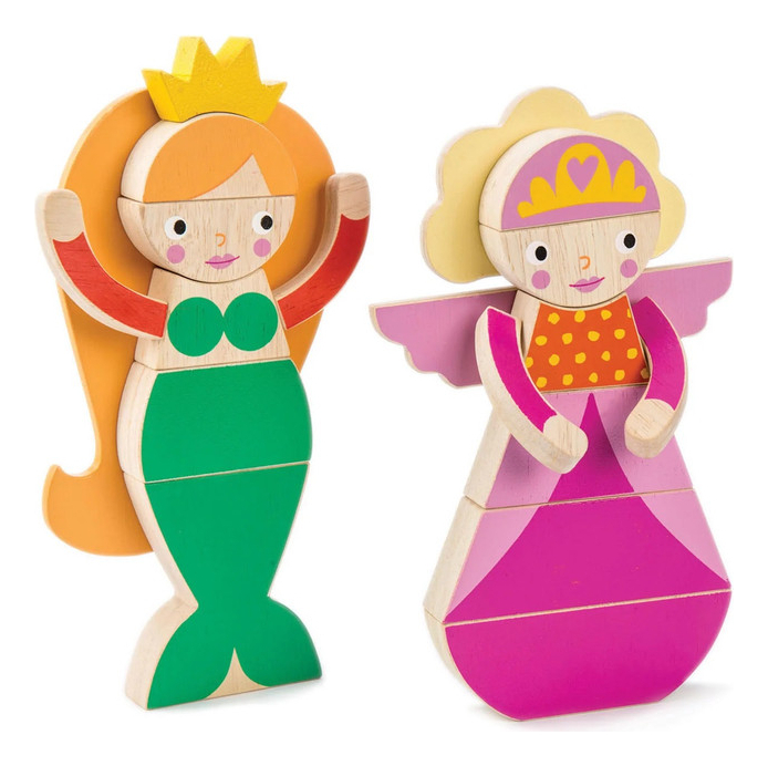 Princesa Sirena Tender Leaf Moda Juguetes Madera Niño Tx