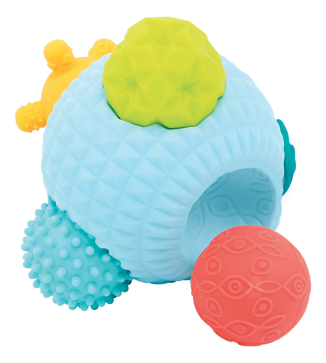 Juego Bebe Pelota Sensorial Goma Encastre Ludi Calidad Trex
