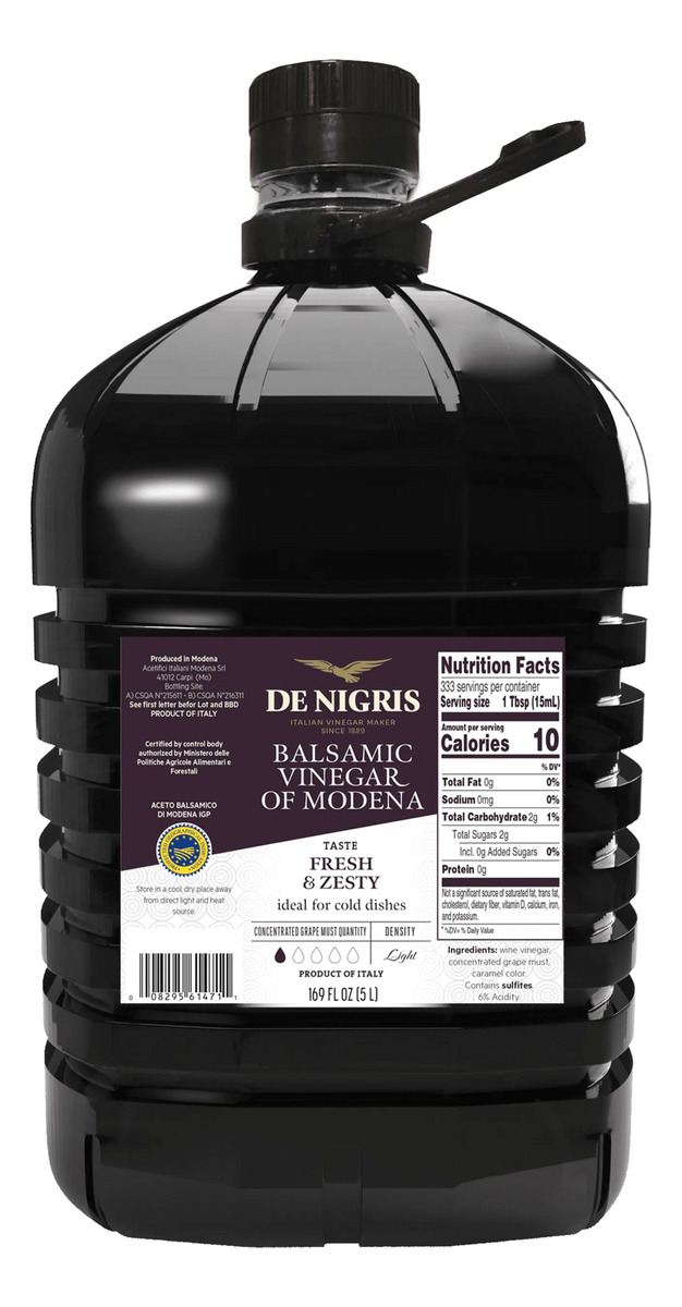 Vinagre Aceto Balsámico De Modena 20% Bidon 5 Litros Trex