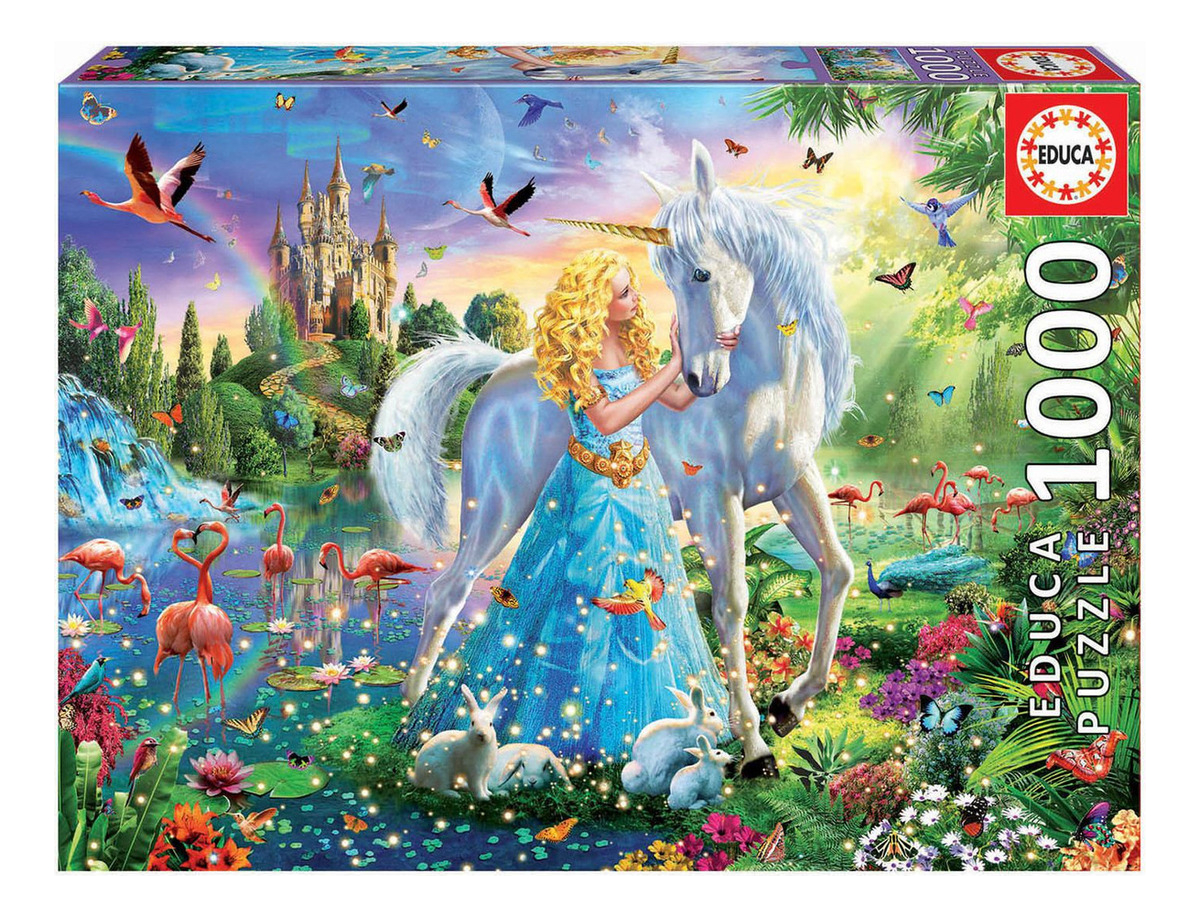 Puzzle Rompecabeza Princesa Y Unicornio Educa 1000 Piezas Tx