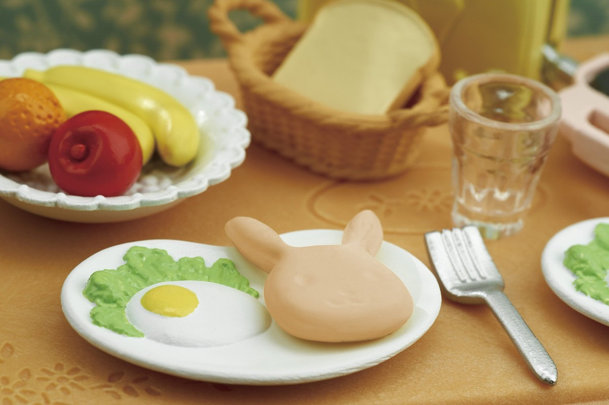 Sylvanian Families Set Desayuno Accesorios Cocina Vajilla Tx