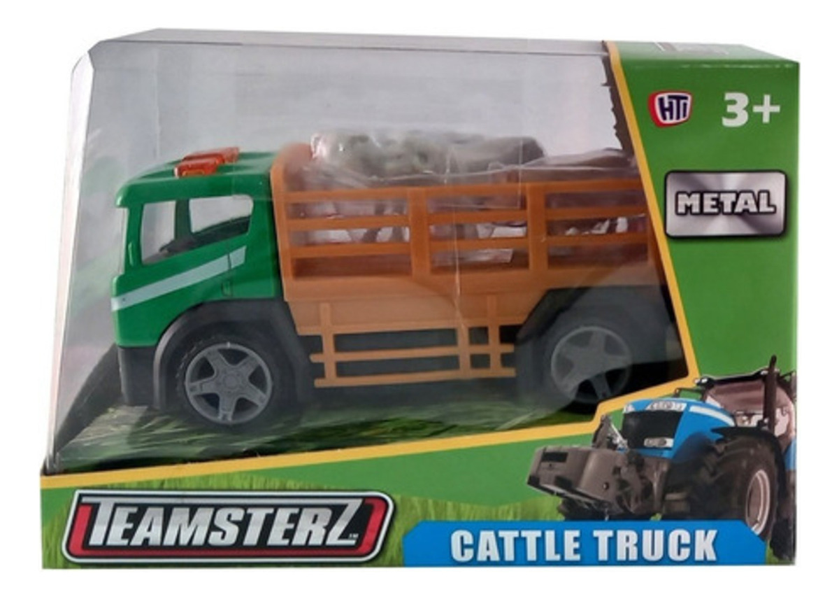 Juguete Auto Camion De Ganado + Vacas Teamsterz Calidad Tx