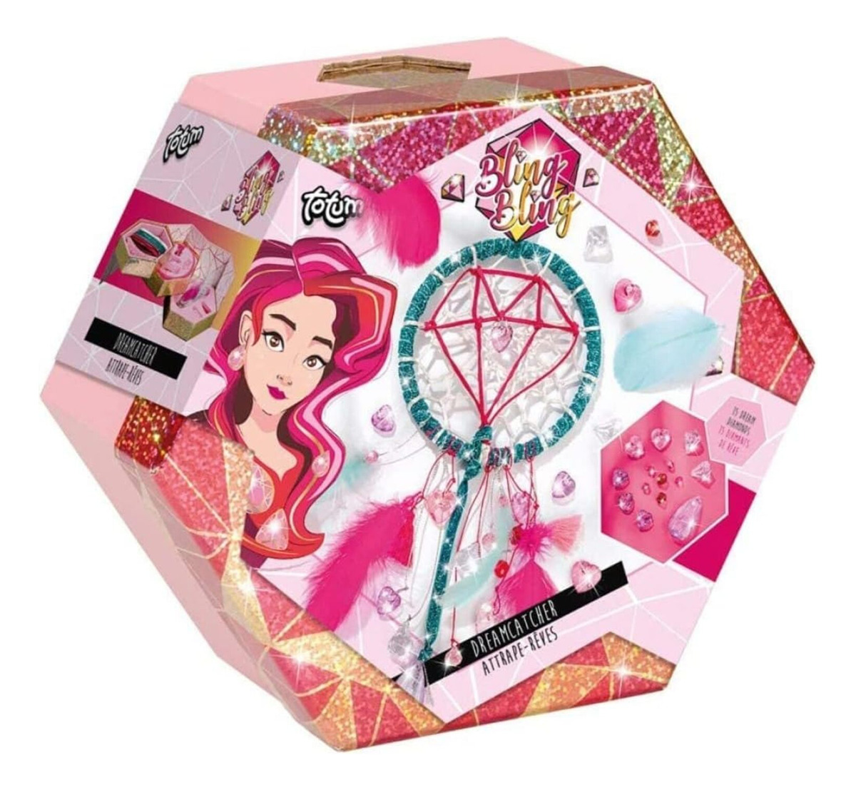 Set Manualidades Atrapa Sueños Brillos Totum Crea Adorno Trx