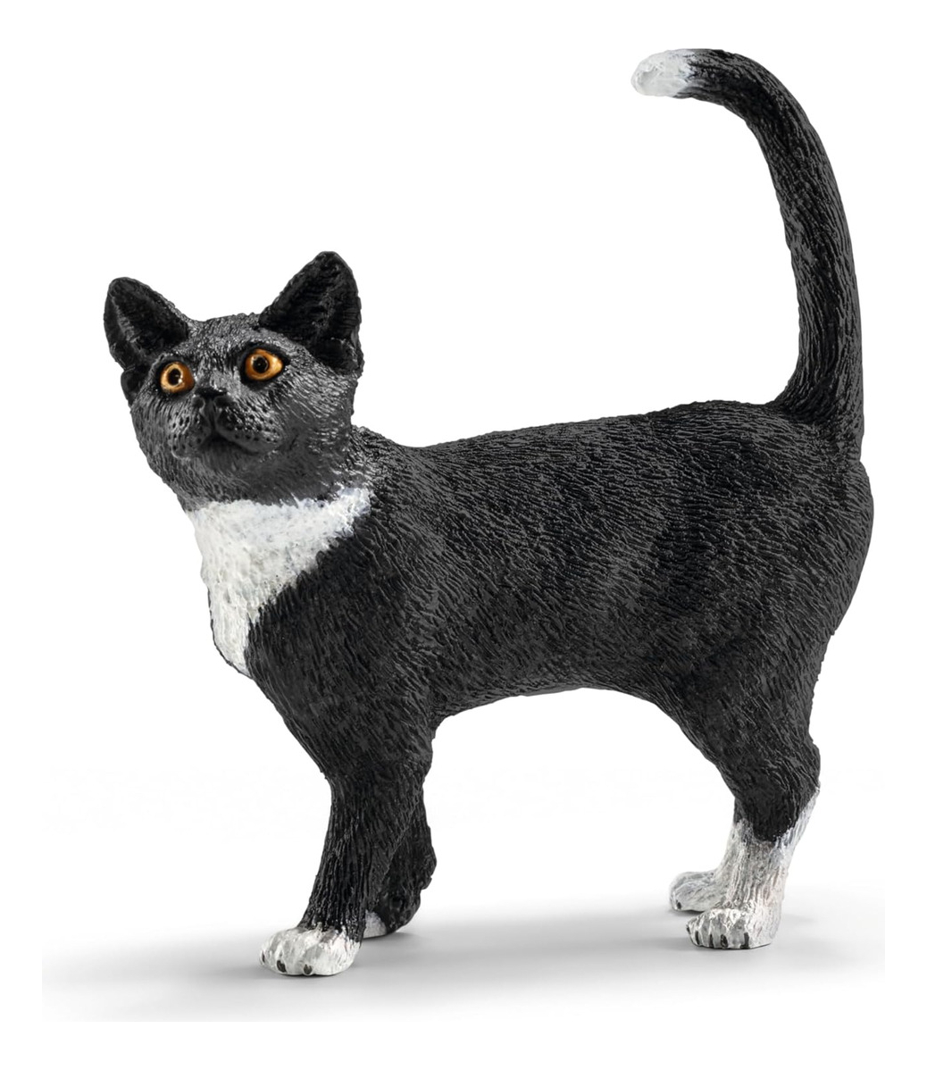 Figura Gato Gatito Negro Schleich De Pie Juguete Calidad Tx
