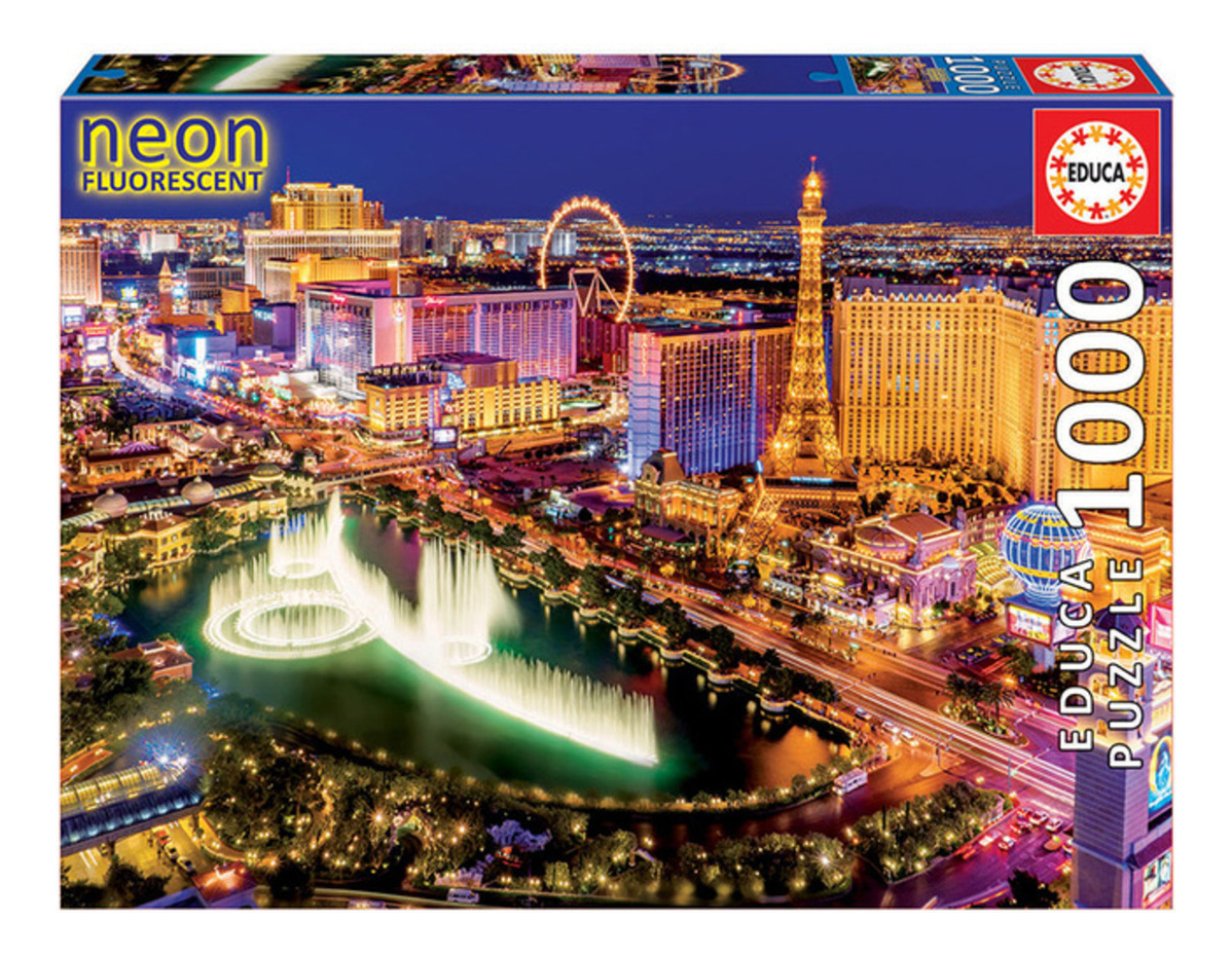 Rompecabeza Educa Puzzle Las Vegas Paisaje Neon 1000 Pcs Tx