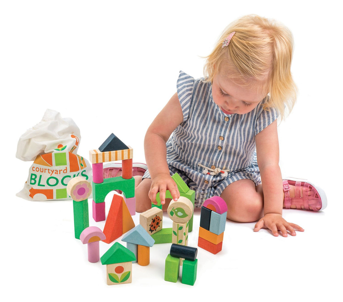 Juego Bloques De Patio Tender Leaf Toy De Madera Calidad Tx