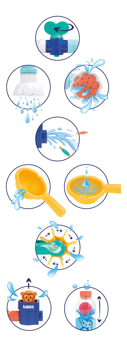 Jueguete Bebe Baño Ducha Circuito Agua Ludi Didactico Trex
