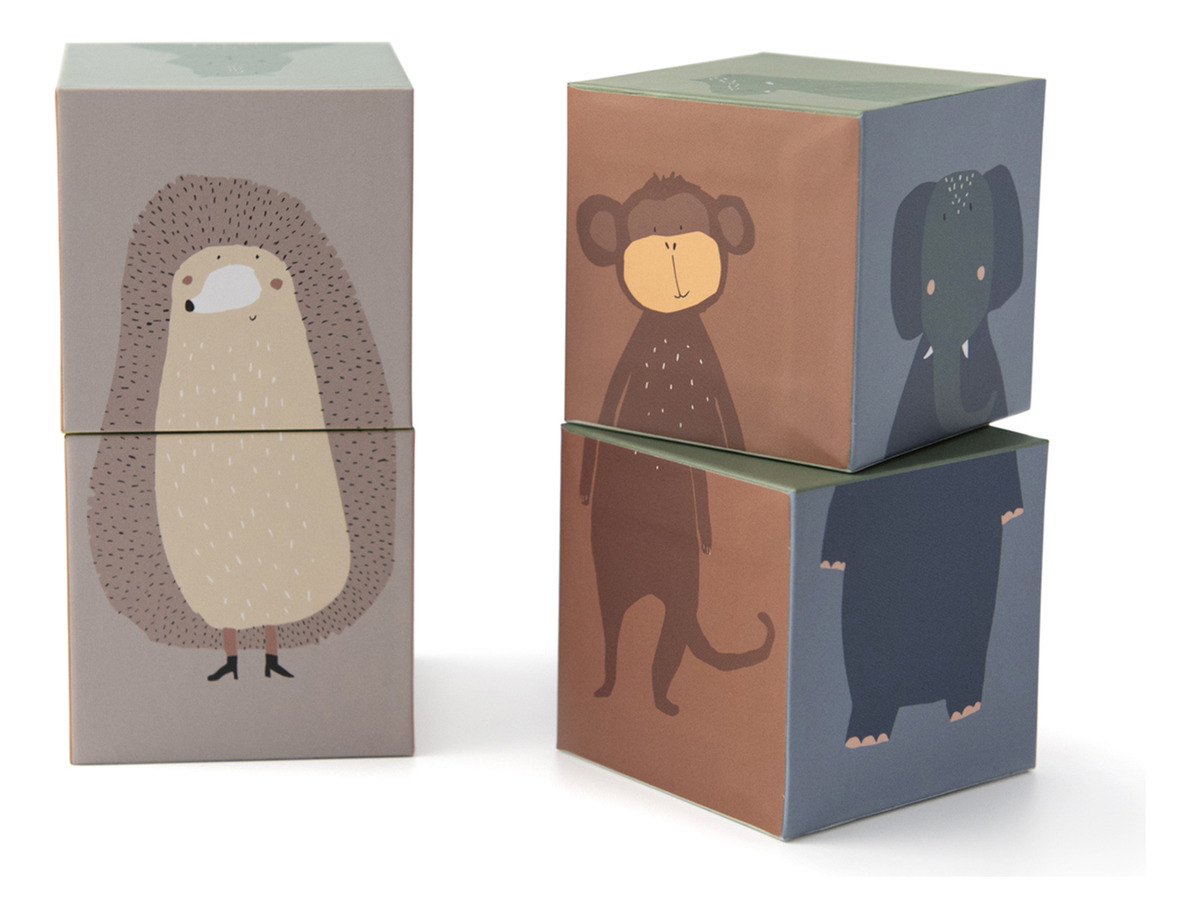 Cube Puzzle Infantil Animalitos Madera Trixie Trex